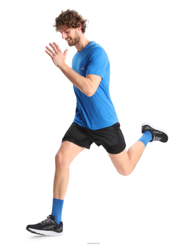 הַלבָּשָׁה Icebreaker merino tech lite ii חולצת טריקו עם שרוולים קצרים אזור אלפיני לזוריט גברים 42N8VN366