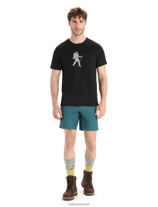 הַלבָּשָׁה Icebreaker merino tech lite ii חולצת טריקו עם שרוולים קצרים שָׁחוֹר גברים 42N8VN36