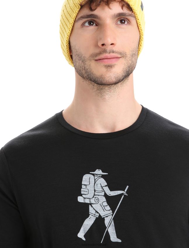 הַלבָּשָׁה Icebreaker merino tech lite ii חולצת טריקו עם שרוולים קצרים שָׁחוֹר גברים 42N8VN36