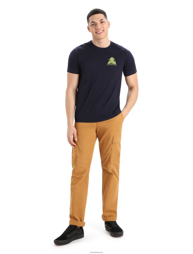 הַלבָּשָׁה Icebreaker merino tech lite ii חולצת טריקו עם שרוולים קצרים אלפית הרים צי חצות גברים 42N8VN377