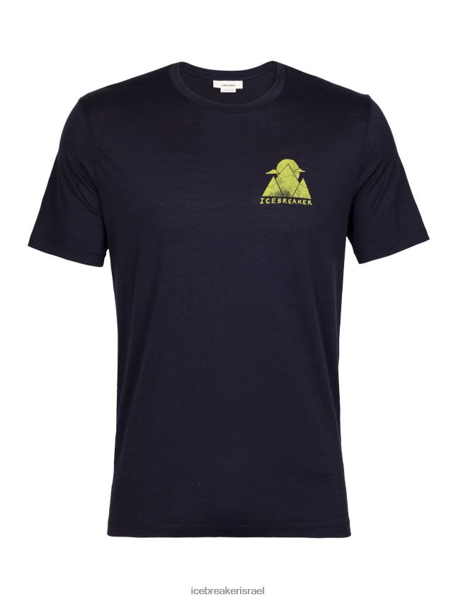 הַלבָּשָׁה Icebreaker merino tech lite ii חולצת טריקו עם שרוולים קצרים אלפית הרים צי חצות גברים 42N8VN377