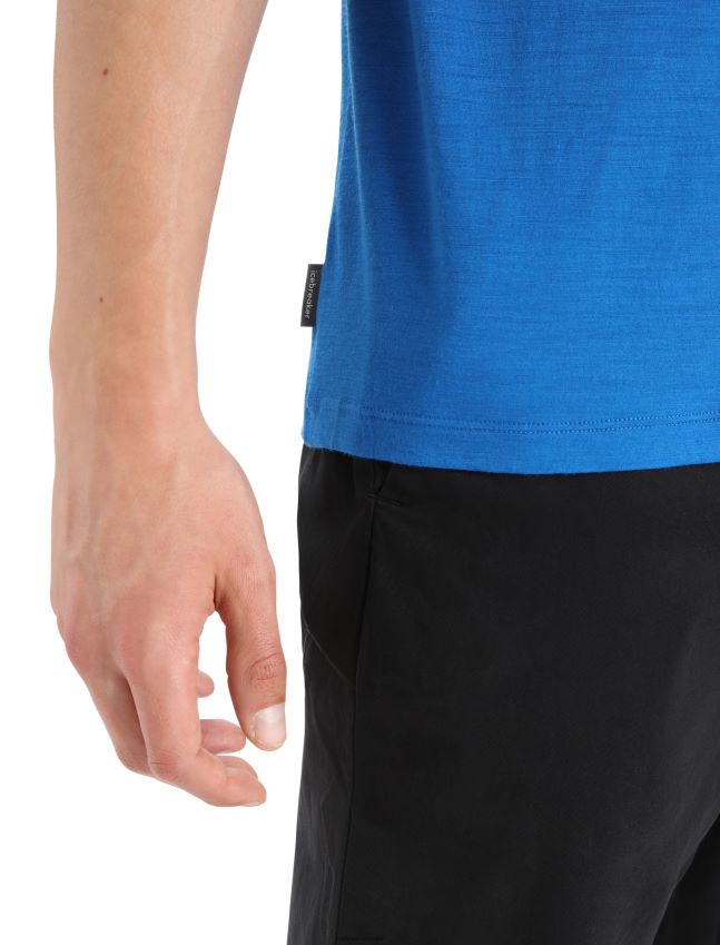 הַלבָּשָׁה Icebreaker סיפור הטי-שירט של merino tech lite ii עם שרוולים קצרים לזוריט גברים 42N8VN381