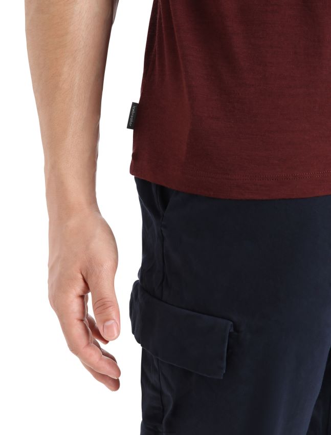 הַלבָּשָׁה Icebreaker merino tech lite ii חולצת טריקו עם שרוולים קצרים הרים גיאולוגיה אספרסו גברים 42N8VN382