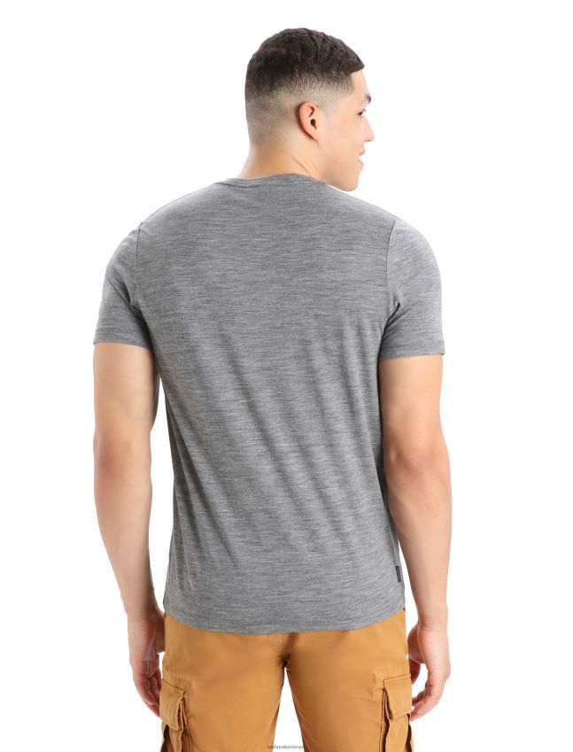 הַלבָּשָׁה Icebreaker merino tech lite ii חולצת טריקו עם שרוולים קצרים הרים גיאולוגיה אברש גריט גברים 42N8VN383