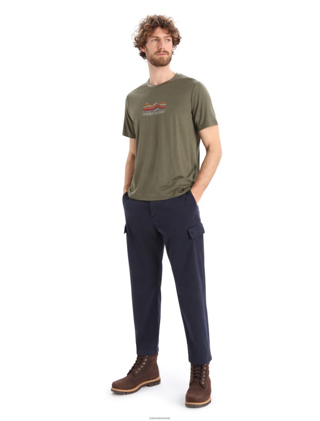 הַלבָּשָׁה Icebreaker merino tech lite ii חולצת טריקו עם שרוולים קצרים הרים גיאולוגיה לודן גברים 42N8VN384