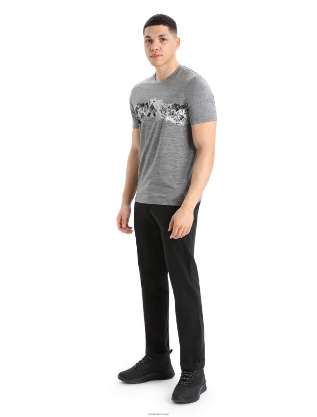 הַלבָּשָׁה Icebreaker merino tech lite ii חולצת טריקו עם שרוולים קצרים טווח מדהים אברש גריט גברים 42N8VN412