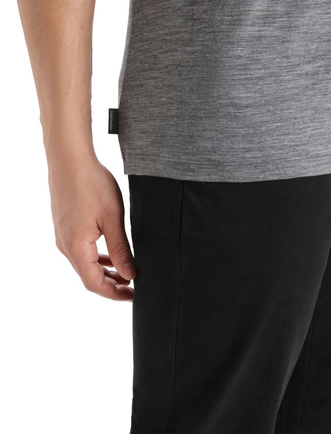 הַלבָּשָׁה Icebreaker merino tech lite ii חולצת טריקו עם שרוולים קצרים טווח מדהים אברש גריט גברים 42N8VN412