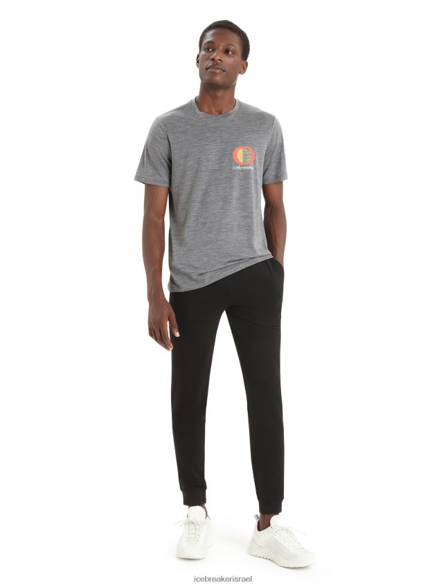 הַלבָּשָׁה Icebreaker merino tech lite ii חולצת טריקו עם שרוולים קצרים באביב זוהר אברש גריט גברים 42N8VN46