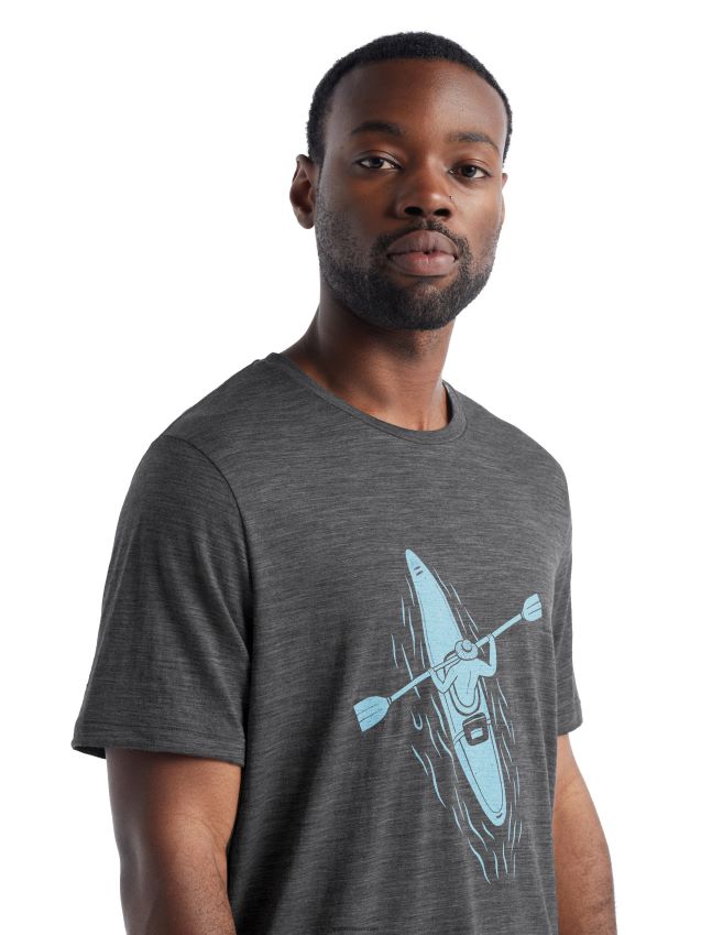 הַלבָּשָׁה Icebreaker merino tech lite ii קווי משוטים של חולצת טריקו עם שרוולים קצרים אברש גריט גברים 42N8VN475