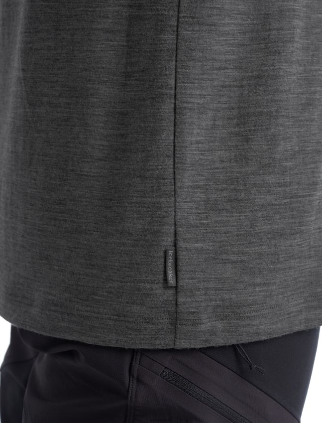 הַלבָּשָׁה Icebreaker merino tech lite ii קווי משוטים של חולצת טריקו עם שרוולים קצרים אברש גריט גברים 42N8VN475