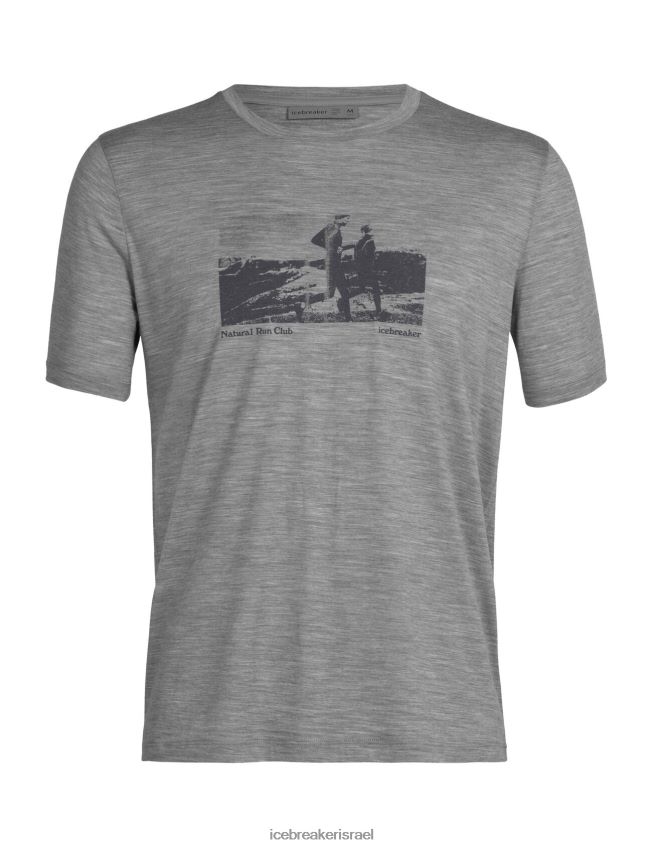 הַלבָּשָׁה Icebreaker merino tech lite ii חולצת טריקו עם שרוולים קצרים מועדון ריצה טבעי מטרו אברש גברים 42N8VN477