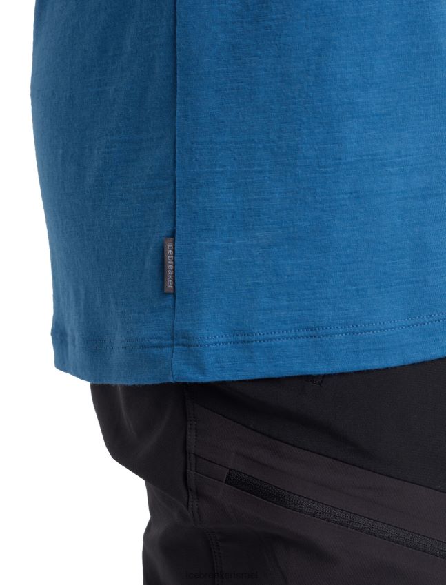 הַלבָּשָׁה Icebreaker merino tech lite ii חולצת טי שרוול קצר יער קיר אזול גברים 42N8VN478