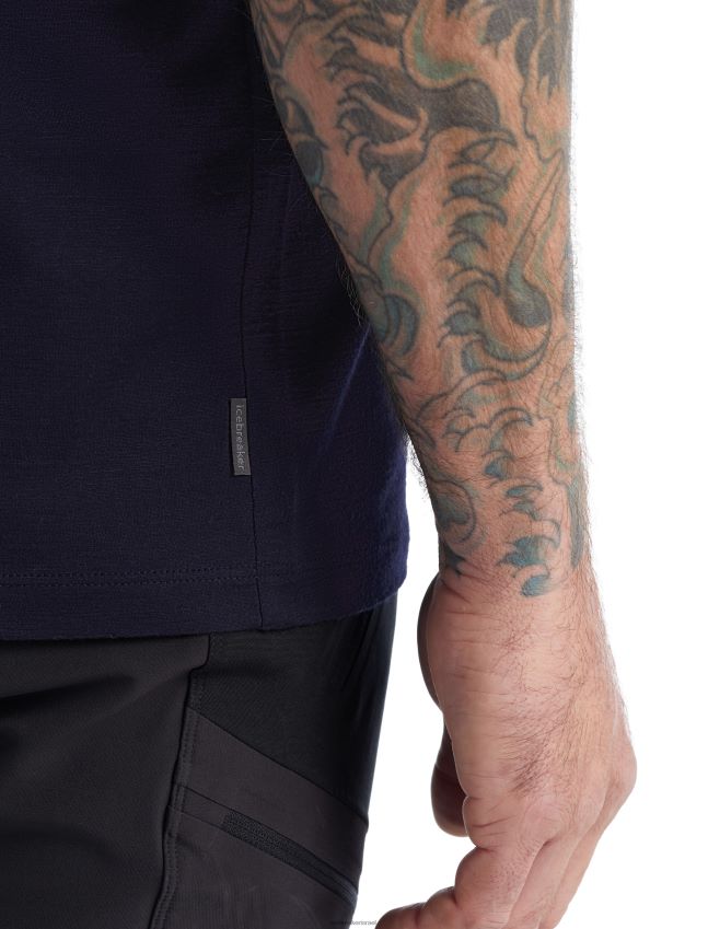 הַלבָּשָׁה Icebreaker merino tech lite ii חולצת טריקו עם שרוולים קצרים צי חצות גברים 42N8VN489