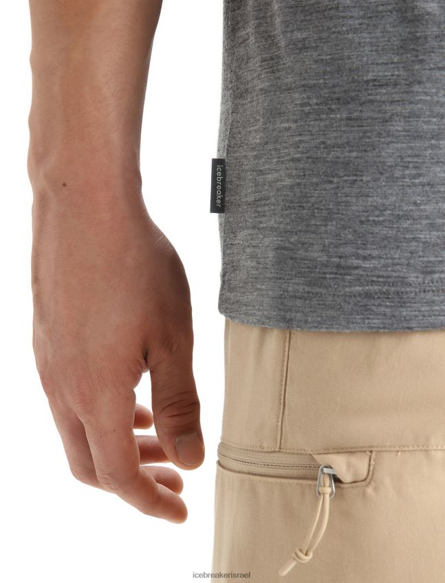 הַלבָּשָׁה Icebreaker merino tech lite ii חולצת טי שרוול קצר טבע ספרינט אברש גריט גברים 42N8VN54