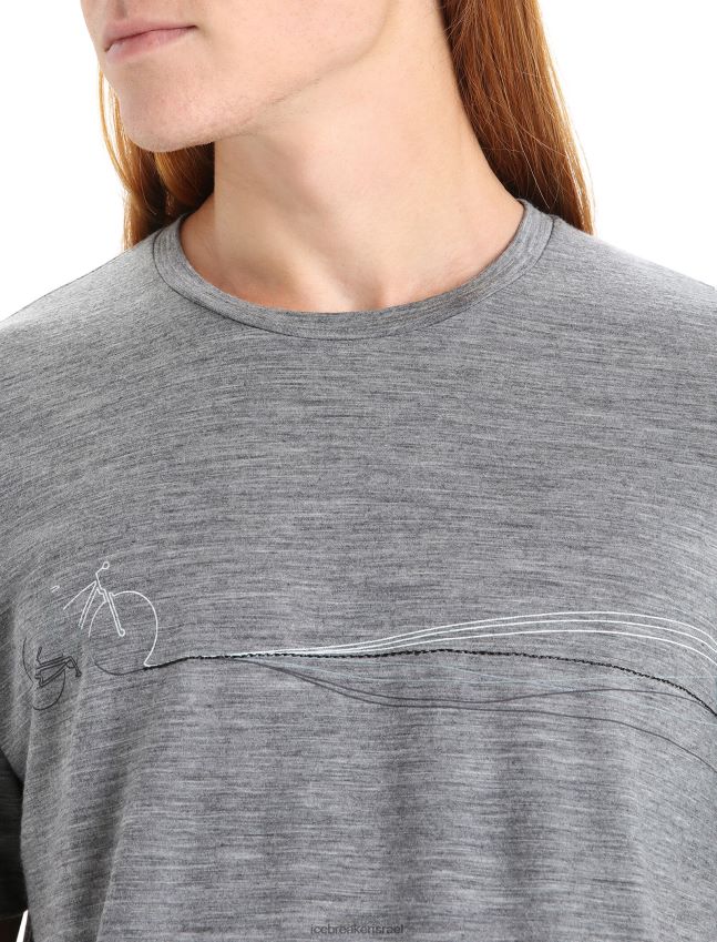 הַלבָּשָׁה Icebreaker merino tech lite ii חולצת טריקו עם שרוולים קצרים אברש גריט גברים 42N8VN59