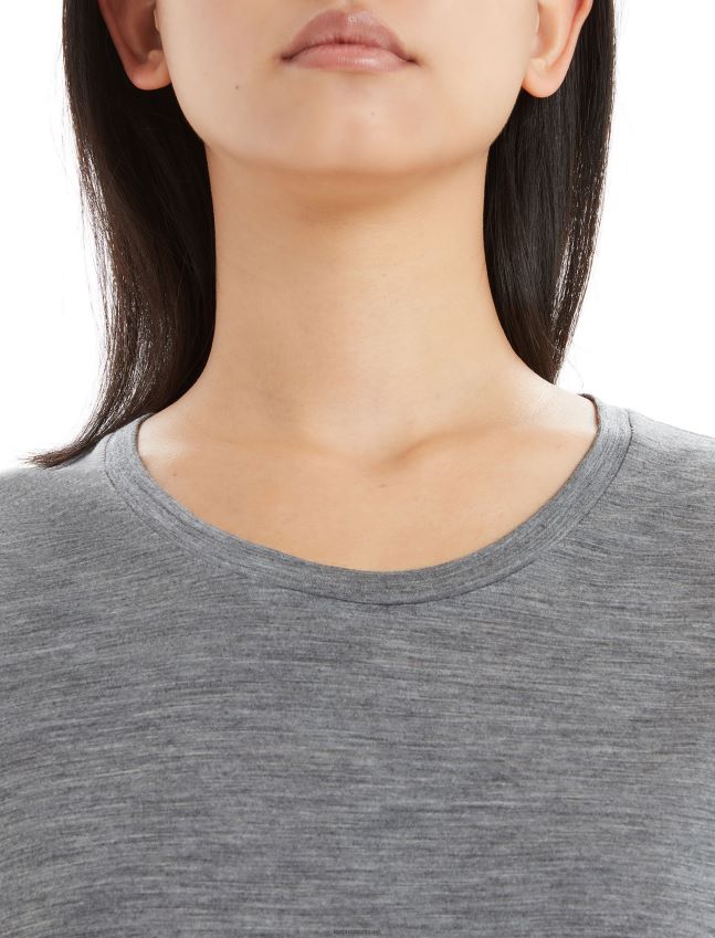 הַלבָּשָׁה Icebreaker merino tech lite ii חולצת טריקו עם שרוולים קצרים אברש גריט נשים 42N8VN600