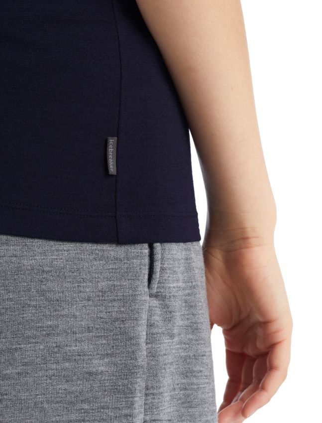 הַלבָּשָׁה Icebreaker merino tech lite ii חולצת טריקו עם שרוולים קצרים צי חצות נשים 42N8VN602