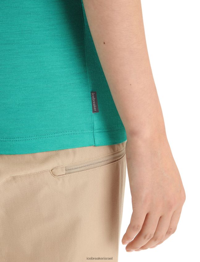 הַלבָּשָׁה Icebreaker merino tech lite ii חולצת טריקו עם שרוולים קצרים טָרִי נשים 42N8VN603