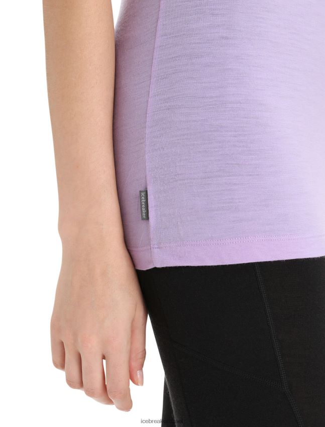 הַלבָּשָׁה Icebreaker merino tech lite ii חולצת טריקו עם שרוולים קצרים מבט סגול נשים 42N8VN605