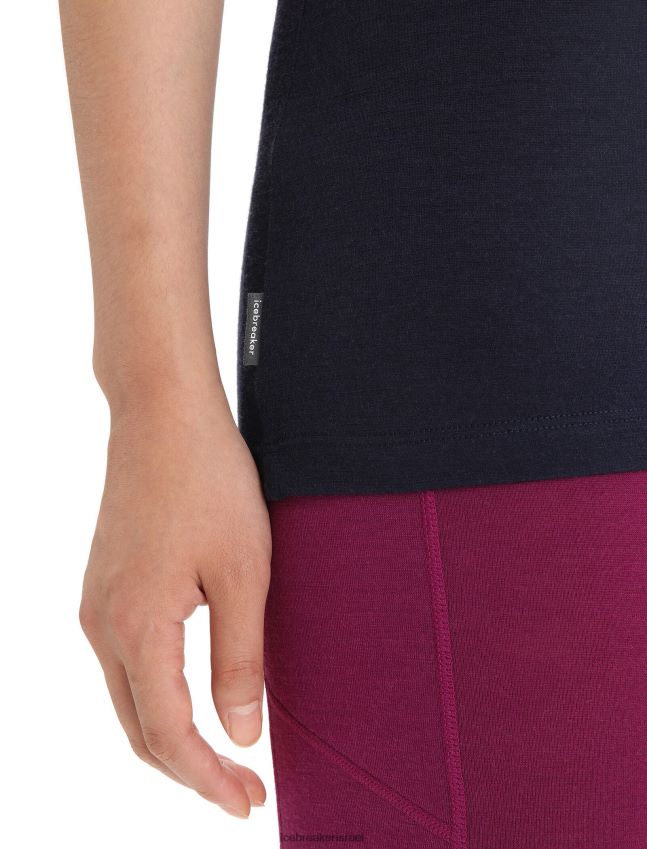 הַלבָּשָׁה Icebreaker merino tech lite ii חולצת טריקו עם שרוולים קצרים שלב הירח צי חצות נשים 42N8VN615