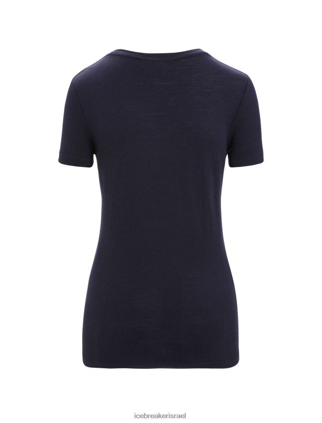 הַלבָּשָׁה Icebreaker merino tech lite ii חולצת טריקו עם שרוולים קצרים שלב הירח צי חצות נשים 42N8VN615