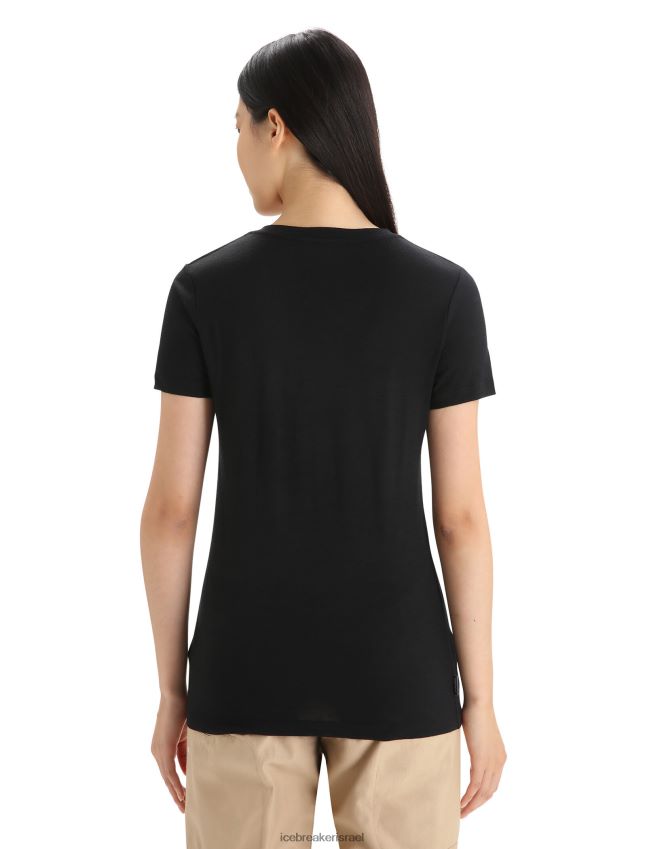 הַלבָּשָׁה Icebreaker merino tech lite ii חולצת טריקו עם שרוולים קצרים שָׁחוֹר נשים 42N8VN620