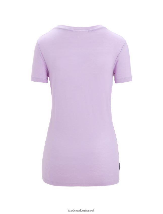 הַלבָּשָׁה Icebreaker merino tech lite ii חולצת טריקו עם שרוולים קצרים מבט סגול נשים 42N8VN621