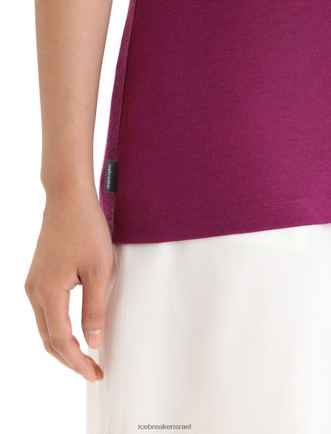 הַלבָּשָׁה Icebreaker merino tech lite ii חולצת טריקו עם שרוולים קצרים פרחי אביב ללכת ברי נשים 42N8VN622