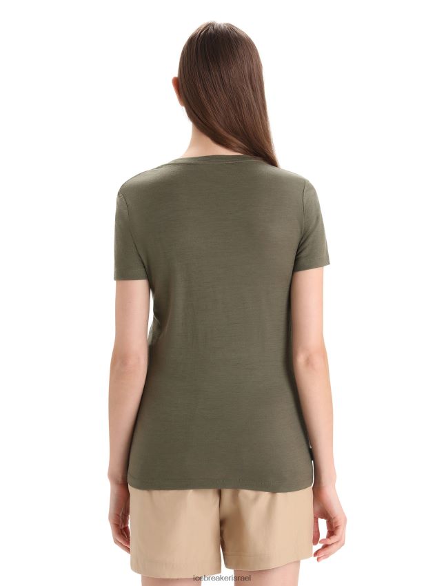 הַלבָּשָׁה Icebreaker קווי השתקפות של חולצת טריקו עם שרוול קצר של merino tech lite ii לודן נשים 42N8VN628