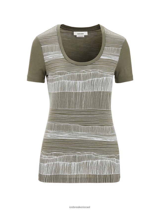 הַלבָּשָׁה Icebreaker קווי השתקפות של חולצת טריקו עם שרוול קצר של merino tech lite ii לודן נשים 42N8VN628