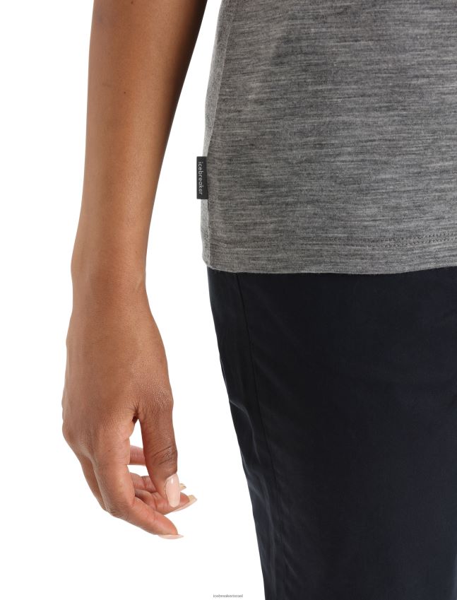 הַלבָּשָׁה Icebreaker merino tech lite ii חולצת טריקו עם שרוולים קצרים הרים גיאולוגיה אברש גריט נשים 42N8VN630
