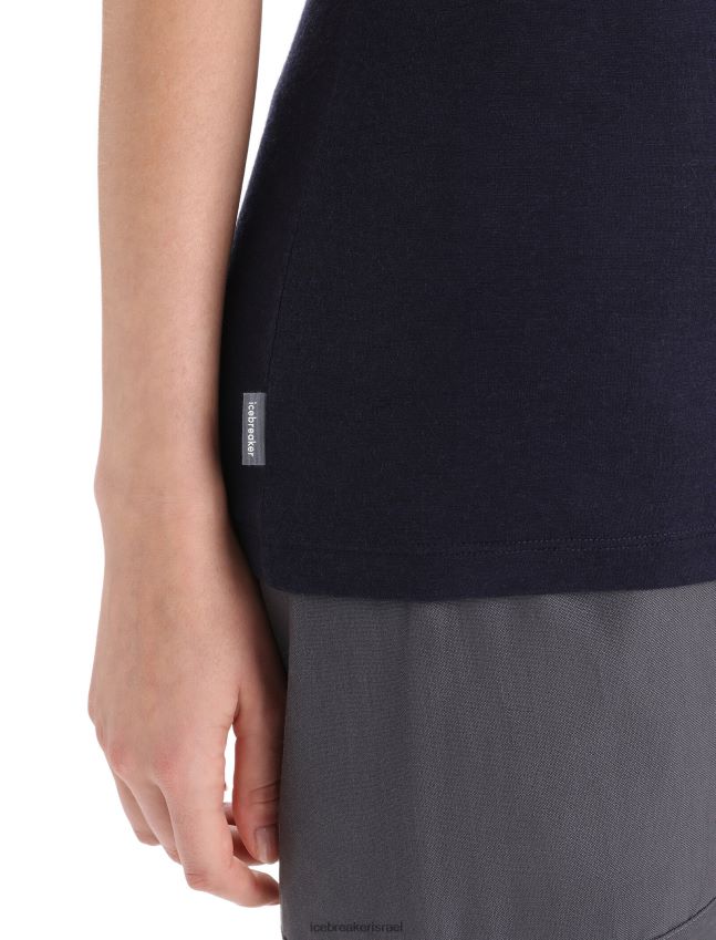 הַלבָּשָׁה Icebreaker merino tech lite ii חולצת טריקו עם שרוולים קצרים צי חצות נשים 42N8VN634