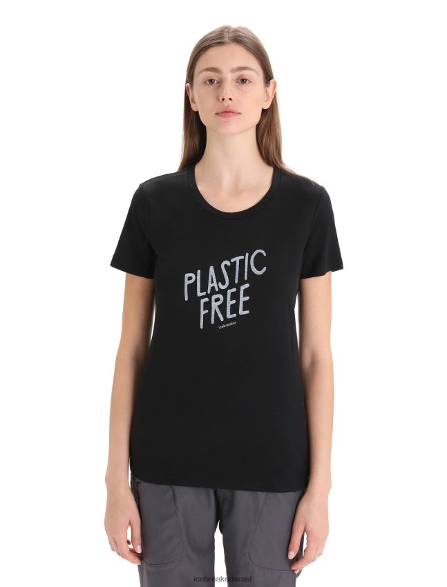 הַלבָּשָׁה Icebreaker merino tech lite ii חולצת טריקו עם שרוולים קצרים טבעית שָׁחוֹר נשים 42N8VN664