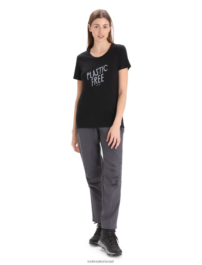 הַלבָּשָׁה Icebreaker merino tech lite ii חולצת טריקו עם שרוולים קצרים טבעית שָׁחוֹר נשים 42N8VN664