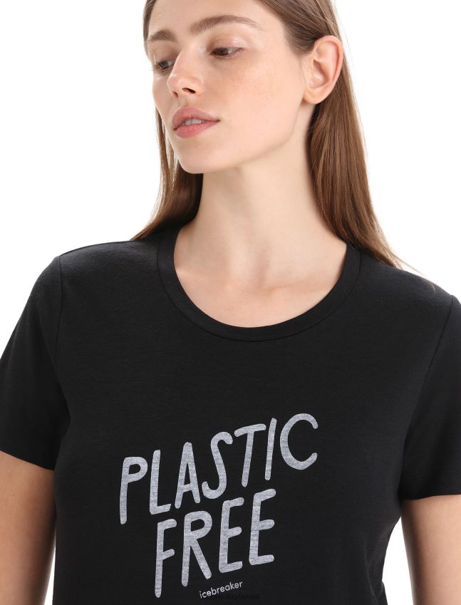 הַלבָּשָׁה Icebreaker merino tech lite ii חולצת טריקו עם שרוולים קצרים טבעית שָׁחוֹר נשים 42N8VN664