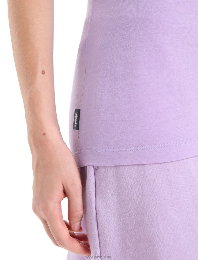 הַלבָּשָׁה Icebreaker merino tech lite ii חולצת טריקו עם שרוולים קצרים טבעית מבט סגול נשים 42N8VN665
