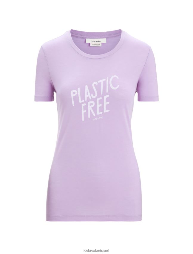 הַלבָּשָׁה Icebreaker merino tech lite ii חולצת טריקו עם שרוולים קצרים טבעית מבט סגול נשים 42N8VN665