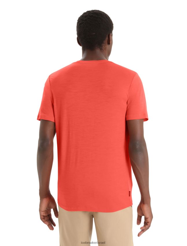 הַלבָּשָׁה Icebreaker merino tech lite ii מגרשי קמפינג עם חולצת טריקו עם שרוולים קצרים אדמה תוססת גברים 42N8VN75