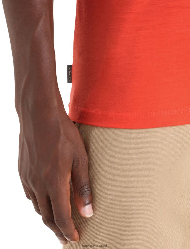 הַלבָּשָׁה Icebreaker merino tech lite ii מגרשי קמפינג עם חולצת טריקו עם שרוולים קצרים אדמה תוססת גברים 42N8VN75