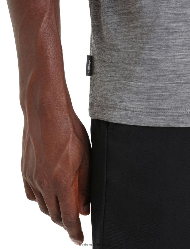 הַלבָּשָׁה Icebreaker merino tech lite ii חולצת טריקו עם שרוולים קצרים שקיעה הררית אברש גריט גברים 42N8VN83