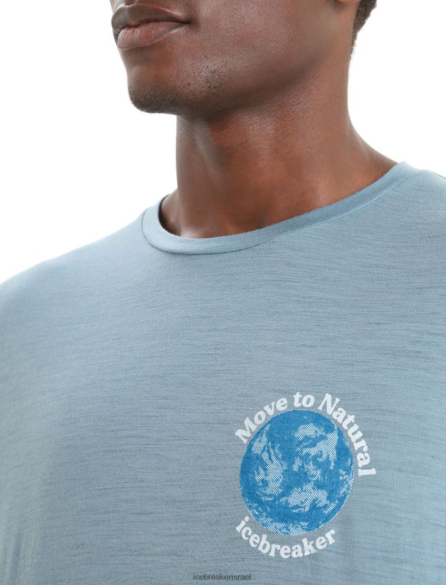הַלבָּשָׁה Icebreaker merino tech lite ii חולצת טריקו עם שרוולים קצרים אדמה כחול אסטרלי גברים 42N8VN90