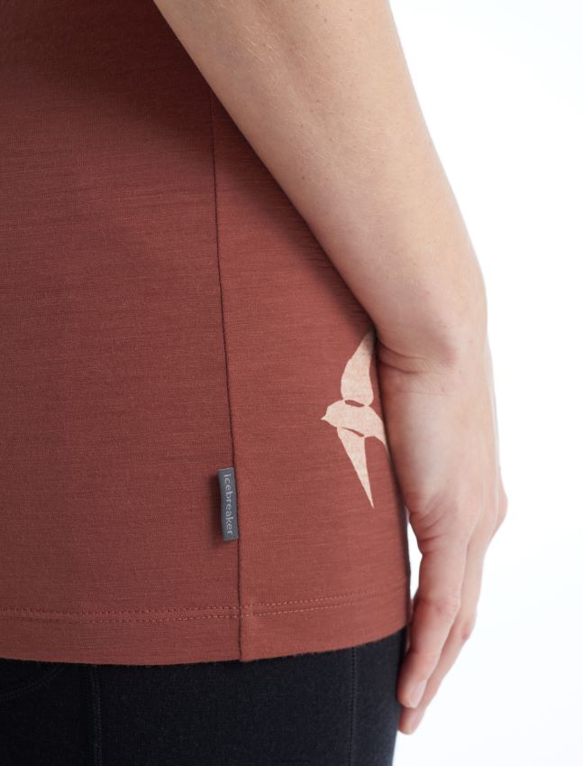 הַלבָּשָׁה Icebreaker merino tech lite ii חולצת טריקו עם שרוולים קצרים צורות רוחשות עַנָב נשים 42N8VN926