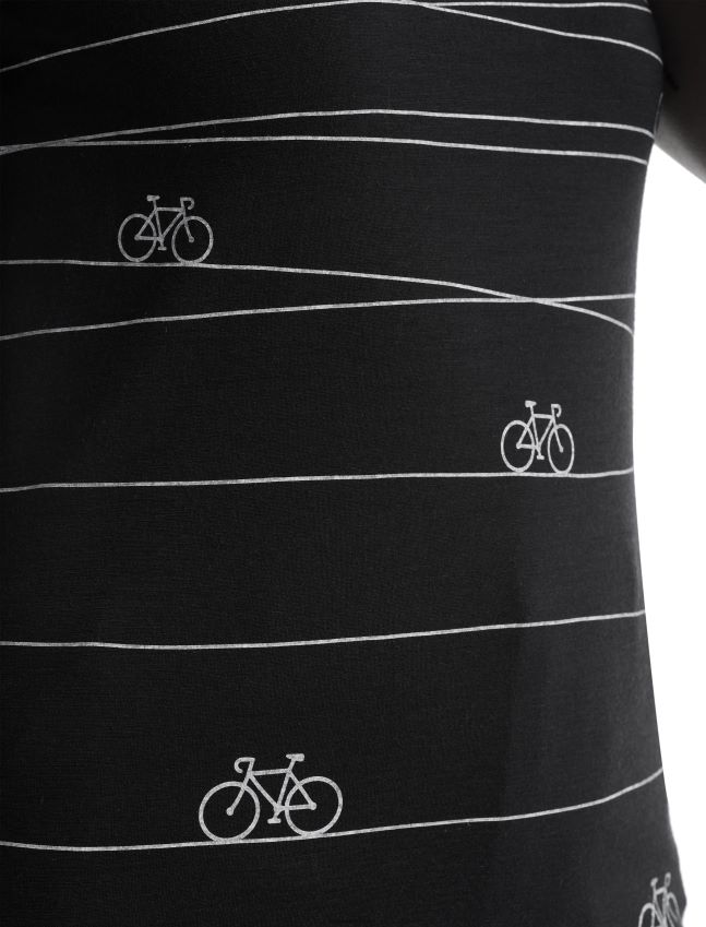 הַלבָּשָׁה Icebreaker merino tech lite ii שרוול קצר סקופ חולצת טריקו ספרינט גבעה שָׁחוֹר נשים 42N8VN927