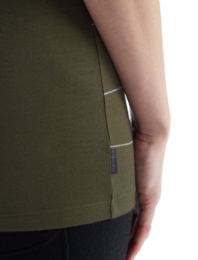 הַלבָּשָׁה Icebreaker merino tech lite ii שרוול קצר סקופ חולצת טריקו ספרינט גבעה לודן נשים 42N8VN928