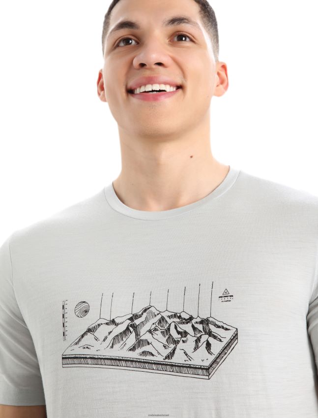 הַלבָּשָׁה Icebreaker merino tech lite ii חולצת טריקו עם שרוולים קצרים alps 3d אֶתֶר גברים 42N8VN432