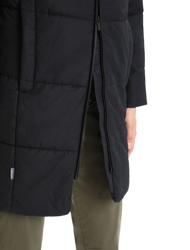 הַלבָּשָׁה Icebreaker ז'קט קפוצ'ון merinoloft collingwood ii 3q שָׁחוֹר נשים 42N8VN685