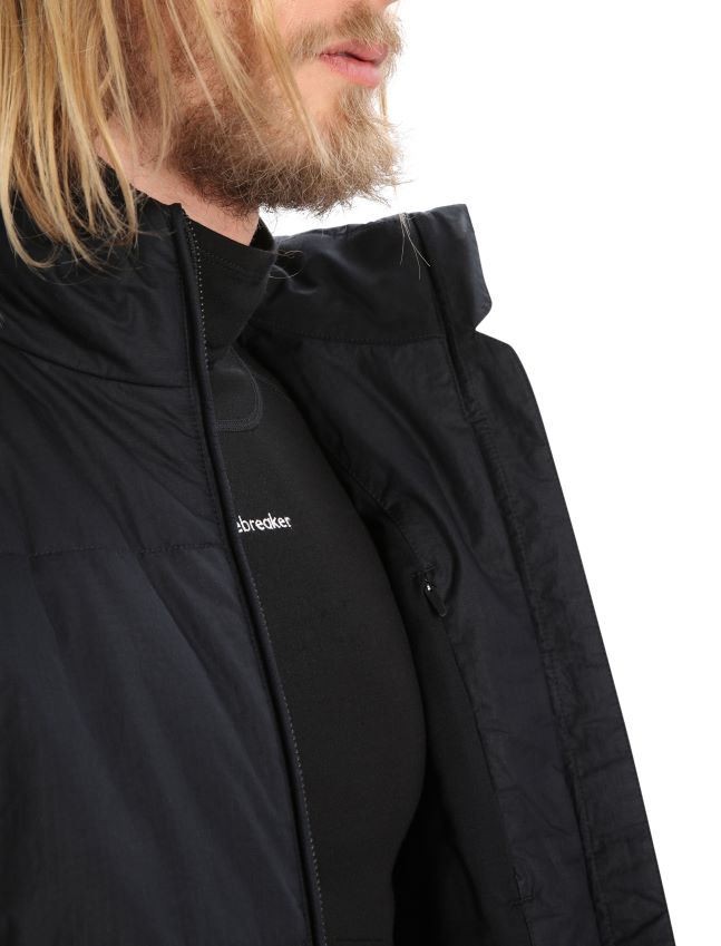 הַלבָּשָׁה Icebreaker מעיל merinoloft collingwood ii שָׁחוֹר גברים 42N8VN242