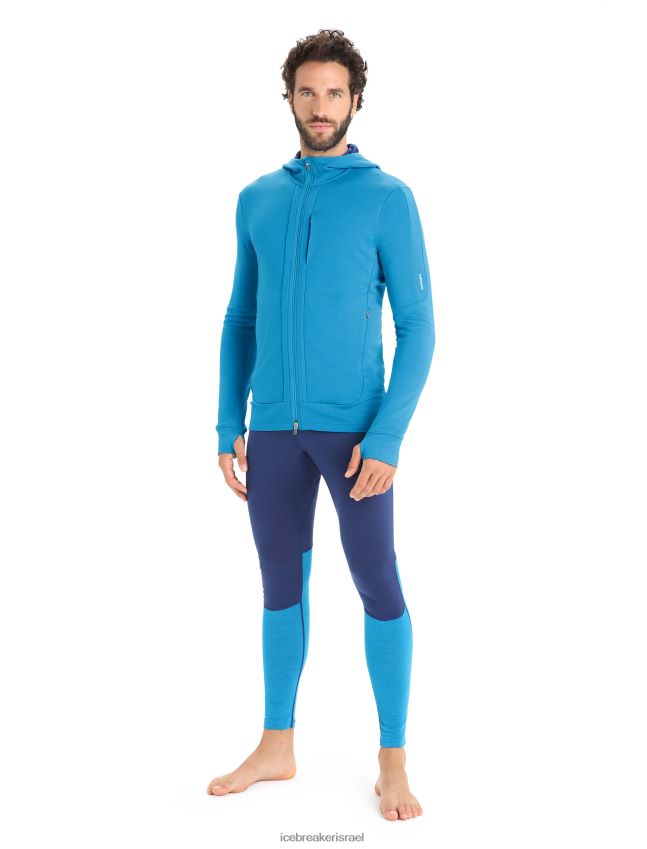 הַלבָּשָׁה Icebreaker קפוצ'ון מרינו quantum iii עם שרוולים ארוכים גיא כחול/צי מלכותי גברים 42N8VN204