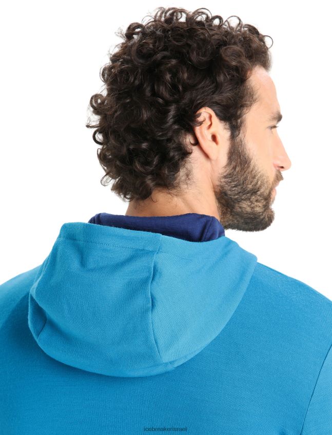 הַלבָּשָׁה Icebreaker קפוצ'ון מרינו quantum iii עם שרוולים ארוכים גיא כחול/צי מלכותי גברים 42N8VN204