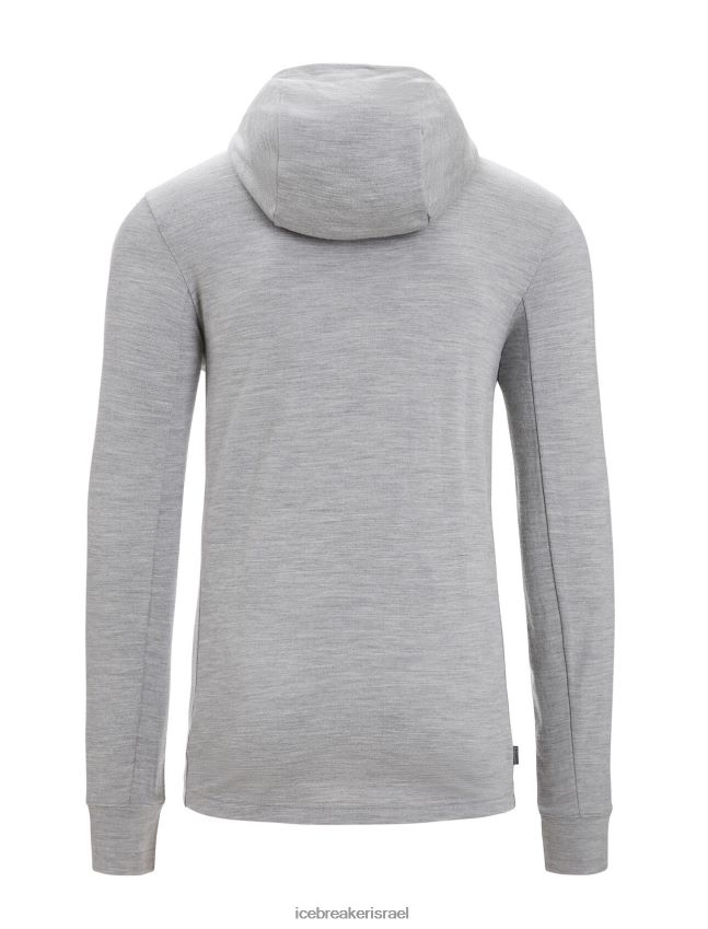 הַלבָּשָׁה Icebreaker קפוצ'ון מרינו quantum iii עם שרוולים ארוכים מטרו אברש/שחור גברים 42N8VN205